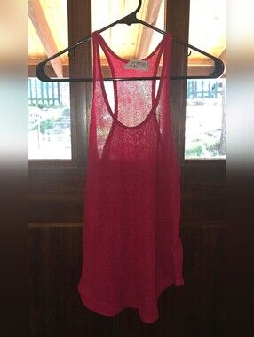 Urban Outfitters Red Racerback Knit Tank Top